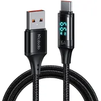 Mcdodo CA-1080, 1,2 meter, USB-A, USB-C, 0,48 Gbit/s, zwart
