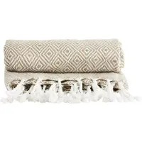 Sagaform Goose Eye-Weave Deken, Beige