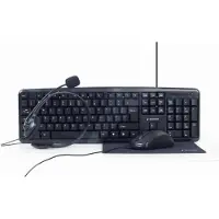 Enzo Gembird Thuiswerk set zwart toetsenbord muis+mat en headset - 9510121