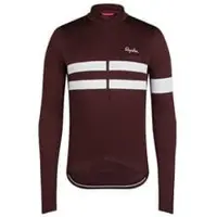 Rapha Brevet Jersey Bruin/Wit herenstrui met lange mouwen || Maat: S