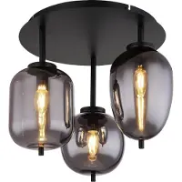 Globo Lighting Plafondlamp Blacky 3-lichts zwart