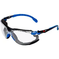 3M Veiligheidsbril Solus 1000, EN 166:2001, UVA/UVB/UVC-bestendig, verwijderbare schuimrubberen pakking, gecoat, polycarbonaat lens, helder