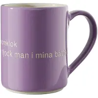Design House Stockholm Astrid Lindgren mok - I am handsome paars-Zweeds