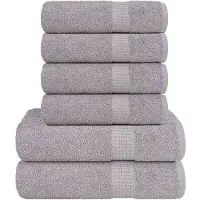 vidaXL 6-delige Handdoekenset FROGN 360 g/m² grijs