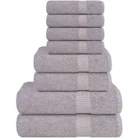 vidaXL 8-delige Handdoekenset FROGN 360 g/m² grijs