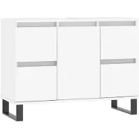 vidaXL Badkamerkast 80x33x60 cm bewerkt hout wit