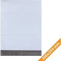 Rosfix Verzendzak 200 X 350 mm - LDPE Zelfklevend 50µm - 100 Stuks - Wit Buiten Zwart Binnen