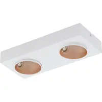 Eglo Ronzano - wand/plafondlamp - 2-lichts - wit/roségoud