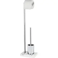 Wenko Toiletset Noble White Toiletrolhouder en toiletborstelhouder