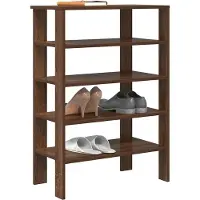 vidaXL Schoenenrek 61x32x87,5 cm bewerkt hout bruin eikenkleurig