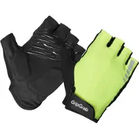 Gripgrab - Women's RIDE Padded Korte Vinger Zomer Fietshandschoenen voor Dames met Padding - Vrouwen - Geel Hi-Vis