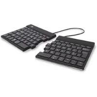 R-Go Tools RGOSBPTWLBL, Draadloos, Bluetooth, Scharnier toetsenbord, QWERTY, Zwart