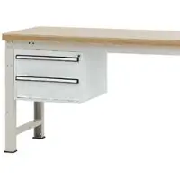 Manuflex onderbouw met schuifladen, voor werkbank Profi diepte 700 mm, lichtgrijs