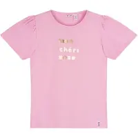 Nono T-shirt roze Meisjes Stretchkatoen Ronde hals Tekst - maat 146/152