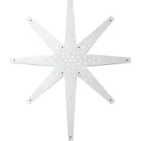 Star Trading houten ster hanglamp 'Tall', groot, 70cm, wit