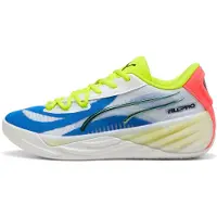 Puma Sportschoen 'All-Pro Nitro' blauw / limoen / zalm roze / wit