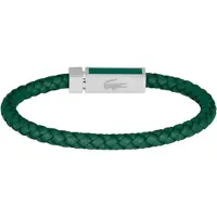 Lacoste Lacostevoor mannen. 2040449 Gevlochten leren armband groen (OSFA), Leer, Casual, Riem