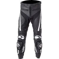 MUGENRACE RBRS-1 Zwart Witte Leren Broek Maat 4XL