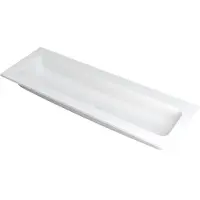 Ink wastafel faktor polystone centraal zonder kraangat 140 cmx45 cmx1,5 cm mat wit 3407230