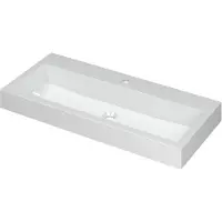 Ink wastafel momento polystone met 1 kraangat 100 cmx45 cmx9 cm glans wit 3421031