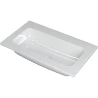 Ink Wastafel Faktor polystone centraal zonder kraangat 80 cm x 45 cm x 1,5 cm Glans wit 3407000