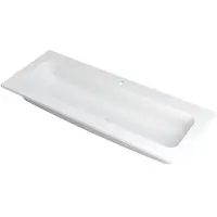 Ink Wastafel Faktor polystone centraal met 1 kraangat 120 cm x 45 cm x 1,5 cm Mat wit 3407221