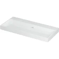 Ink Wastafel Urban Porselein met 1 kraangat 100 cm x 45 cm x 8 cm Glans wit 0201061