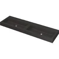 Ink wastafel momento quartz dubbel zonder kraangaten 160 cmx45 cmx9 cm quartz zwart 3421260