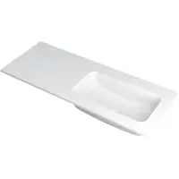 Ink wastafel faktor polystone rechts zonder kraangat 120 cmx45 cmx1,5 cm mat wit 3407227