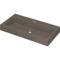 Ink Wastafel Momento Quartz met 1 kraangat 90 cm x 45 cm x 9 cm Quartz beton 3421421