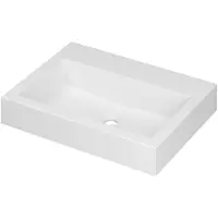 Ink wastafel momento polystone zonder kraangat 60 cmx45 cmx9 cm mat wit 3421300