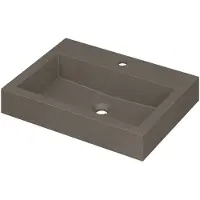 Ink Wastafel Momento Quartz met 1 kraangat 60 cm x 45 cm x 9 cm Quartz beton 3421401