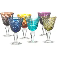 Pols Potten Wijnglas Cuttings Multi (Set van 6)