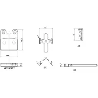 Brembo Remblokkenset, schijfrem parkeerrem P 23 201