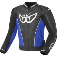 Berik Street Zwart Blauw Leren Motorjas Maat 50