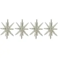 House Doctor Spike kerstboomster Ø7,5 cm 4-pack Zilver messing-glitter
