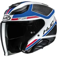 HJC F31 Ceron Wit Rood Blauw Jethelm Maat S