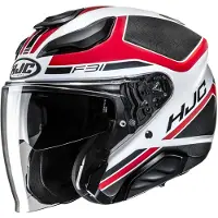HJC F31 Ceron Zwart Wit Rood Jethelm Maat S