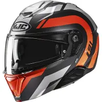 HJC i91 Arven Zwart Oranje Zilver Systeemhelm Maat 2XL