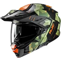 HJC i80 Roki Zwart Groen Oranje Adventure Motorhelm Maat M