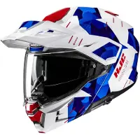 HJC i80 Roki Wit Rood Blauw Adventure Motorhelm Maat M