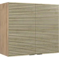 Vicco Fame-Line Glazen keukenkast – 80 cm Eiken paneel