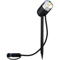Paulmann Plug & Shine spot Pike, ZigBee, RGBW dimbaar, zwart, Kunststof, Modern