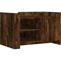 vidaXL Salontafel 100x50x50 cm bewerkt hout gerookt eikenkleurig