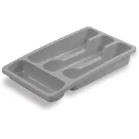 Curver Bestekbak - - 4 Compartimenten - 33x20x6 cm - Grijs - Polypropyleen