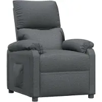 vidaXL Fauteuil verstelbaar stof donkergrijs