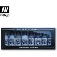 Vallejo 71176 Modelspoor mengkleur Zilver, Staal, Goud, Messing, Koper, Artic-blauw, Gunmetal, Zwart 8 stuk(s)