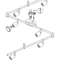 Eglo 32433 Buzz-Led Spot Staal Zwart - 6 x GU 2,8W