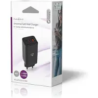 Nedis WCGPD65W100BK Oplader USB-A / 2x USB-C Snellaad Functie