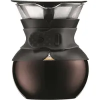 Bodum Pour Over 4 kops cafetière met permanent filter - zwart - 0,5 l